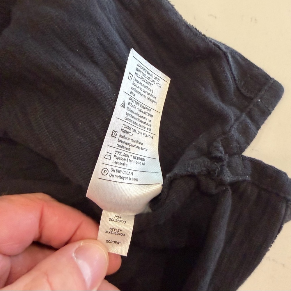 Vince Men’s Classic Slub Polo Shirt Black Large - Picture 5 of 7
